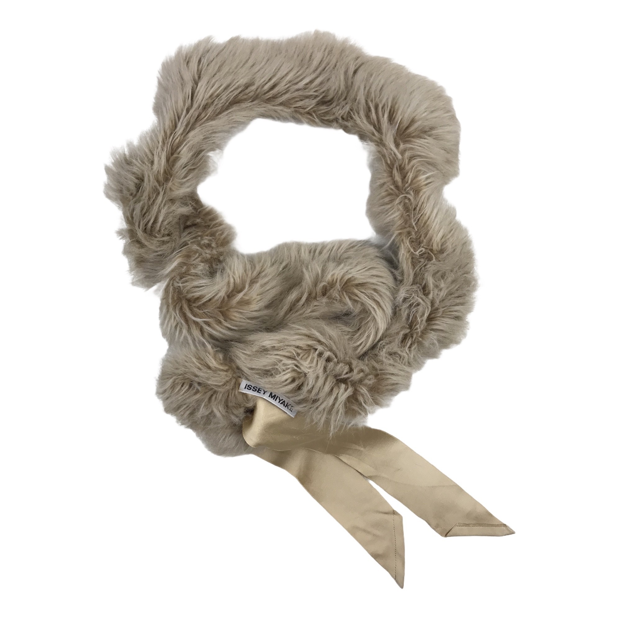 Issey Miyake - Issey Miyake Faux Fur Scarf/Muffler/Wool - 1
