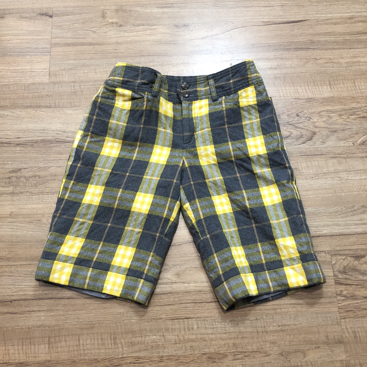 Vintage - Vintage Burberry Blue Label Checkered Wool Shorts - 1