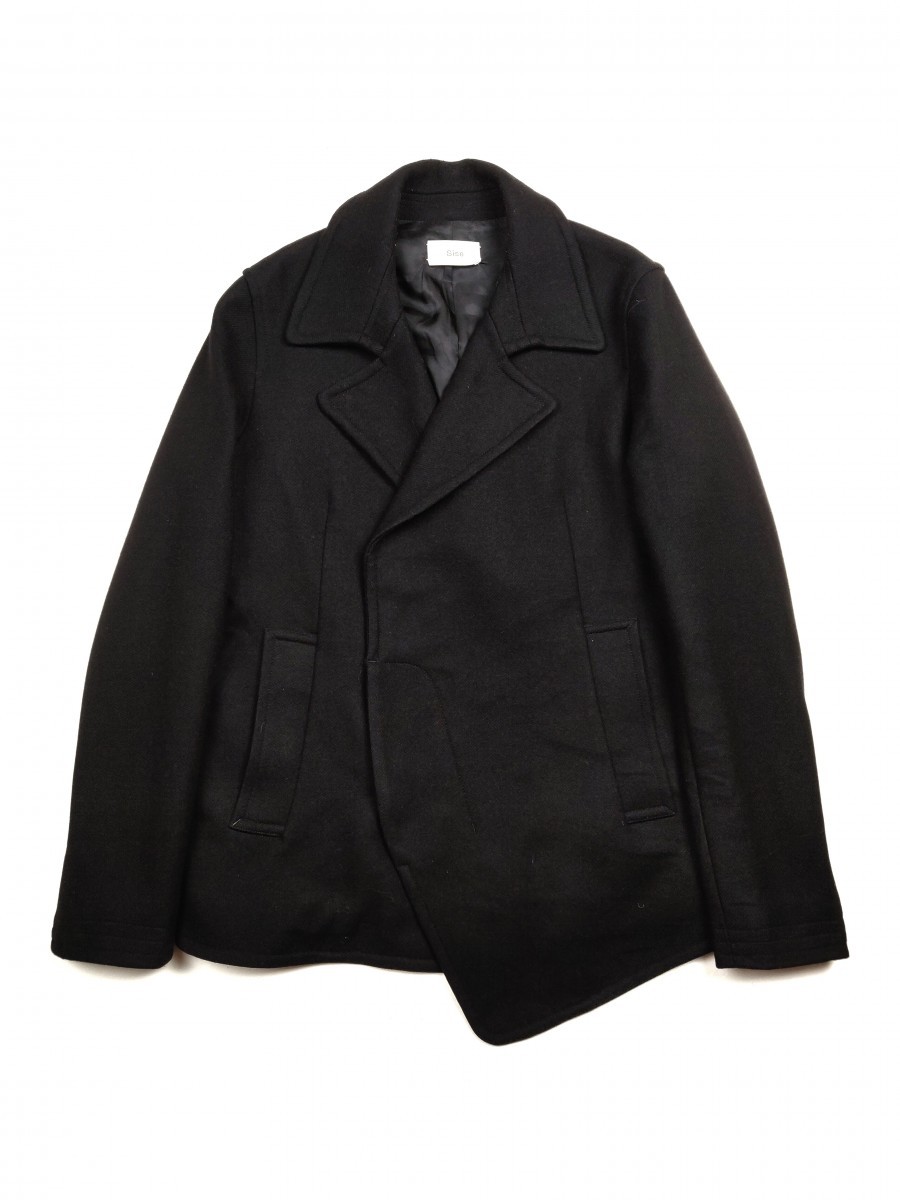 Archival Clothing - Heavy Black Coat Peacoat Outerwear Winter Season - 1