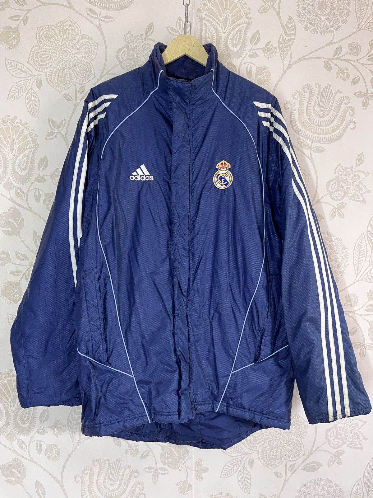 Vintage Adidas Real Madrid Coach Sweater Jacket Year 2005 - 1