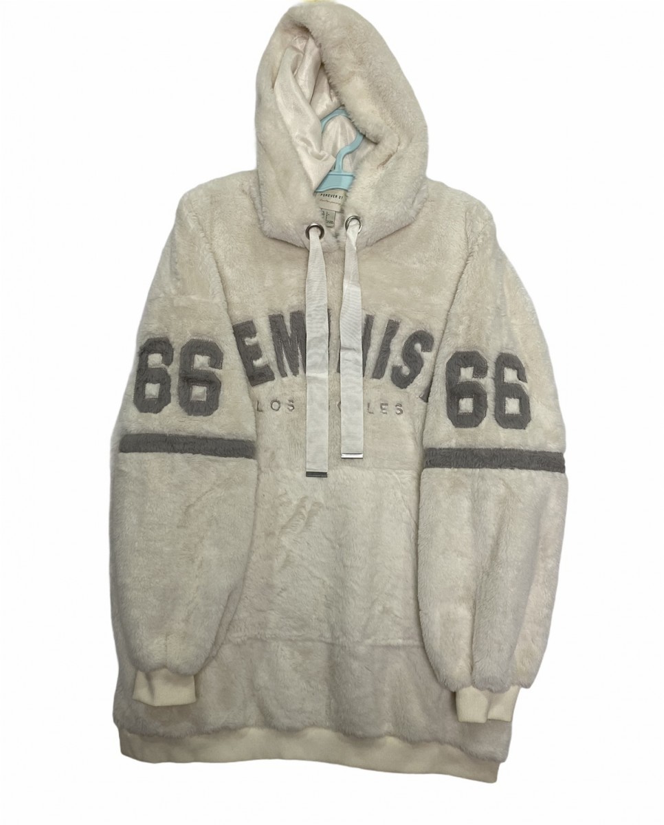 Forever 21 - Feminist Los Angeles Contemporary Faux Fur Hoodie Jacket - 2