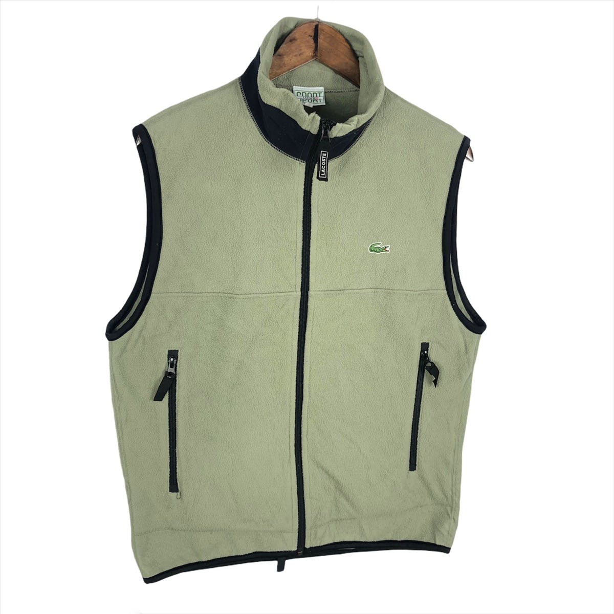 Vintage Lacoste Sport Fleece Zip Up Vest Jacket - 6
