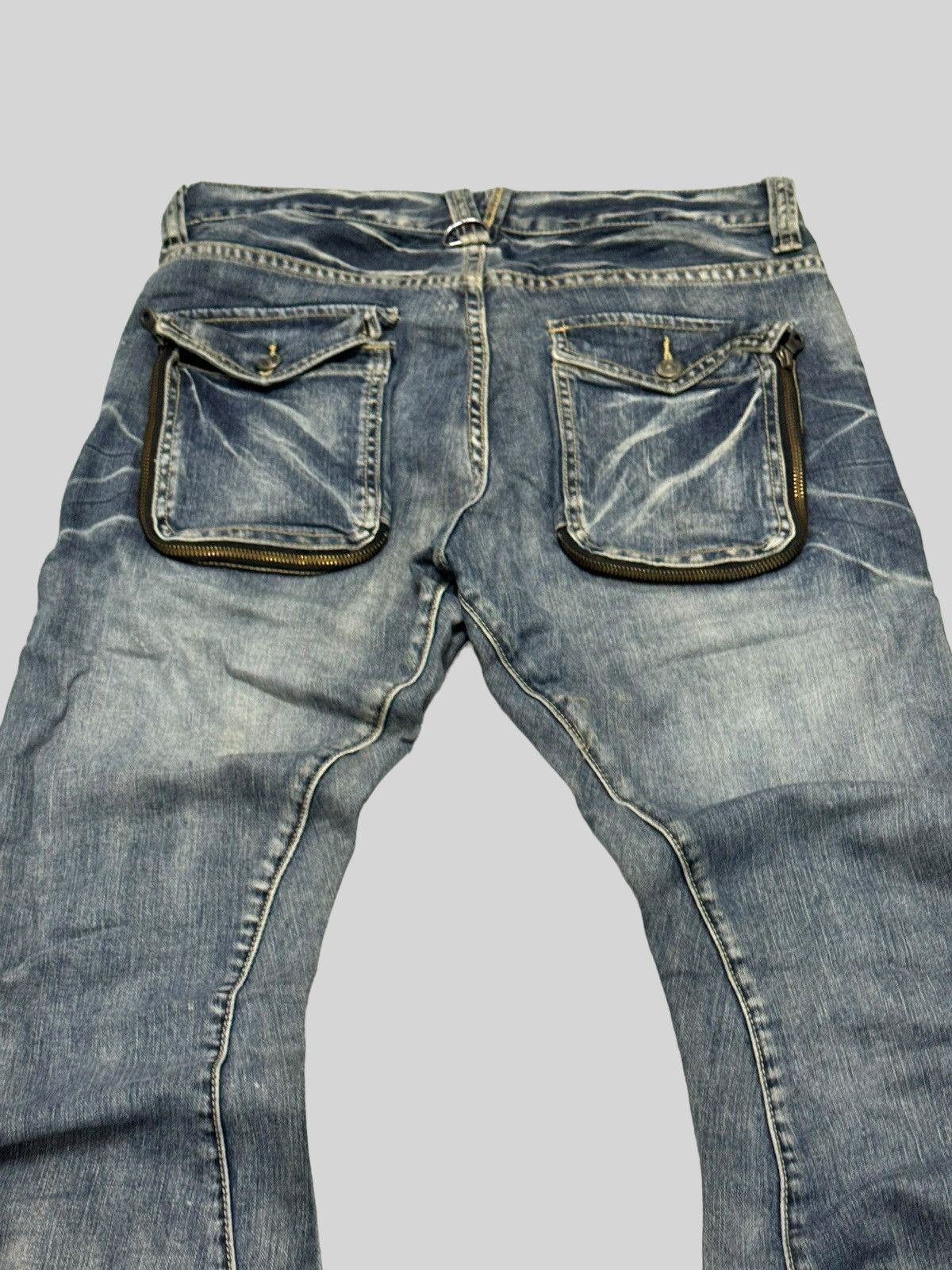 If Six Was Nine - PPFM JCURVE LEG 3D POCKET ZIPPER DENIM JEANS - 8