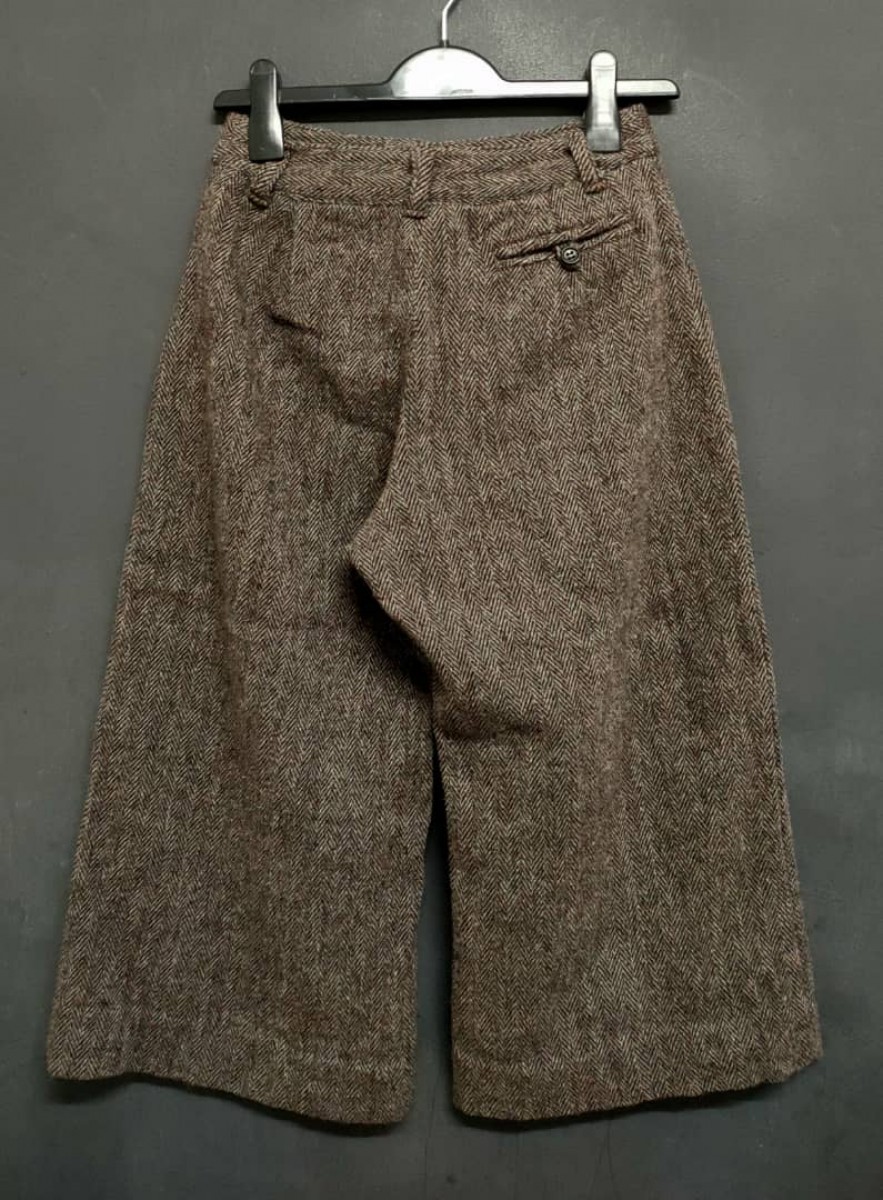 Cashmere & Wool - Nice Claup Wool Wide Leg Cropped Pant - 2