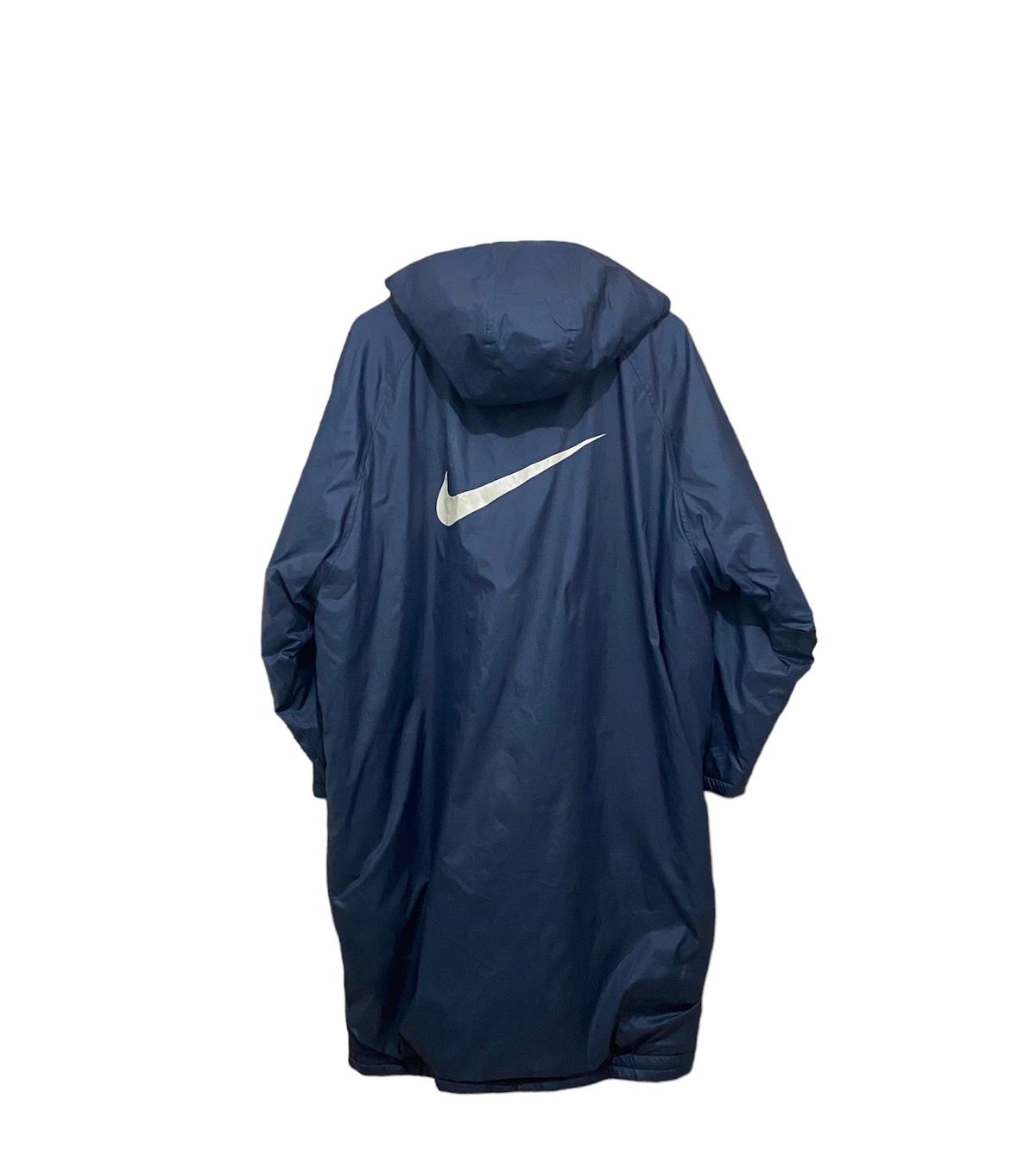 Vintage 90s Nike Big Logo Inner Fleece Long Coat - 1