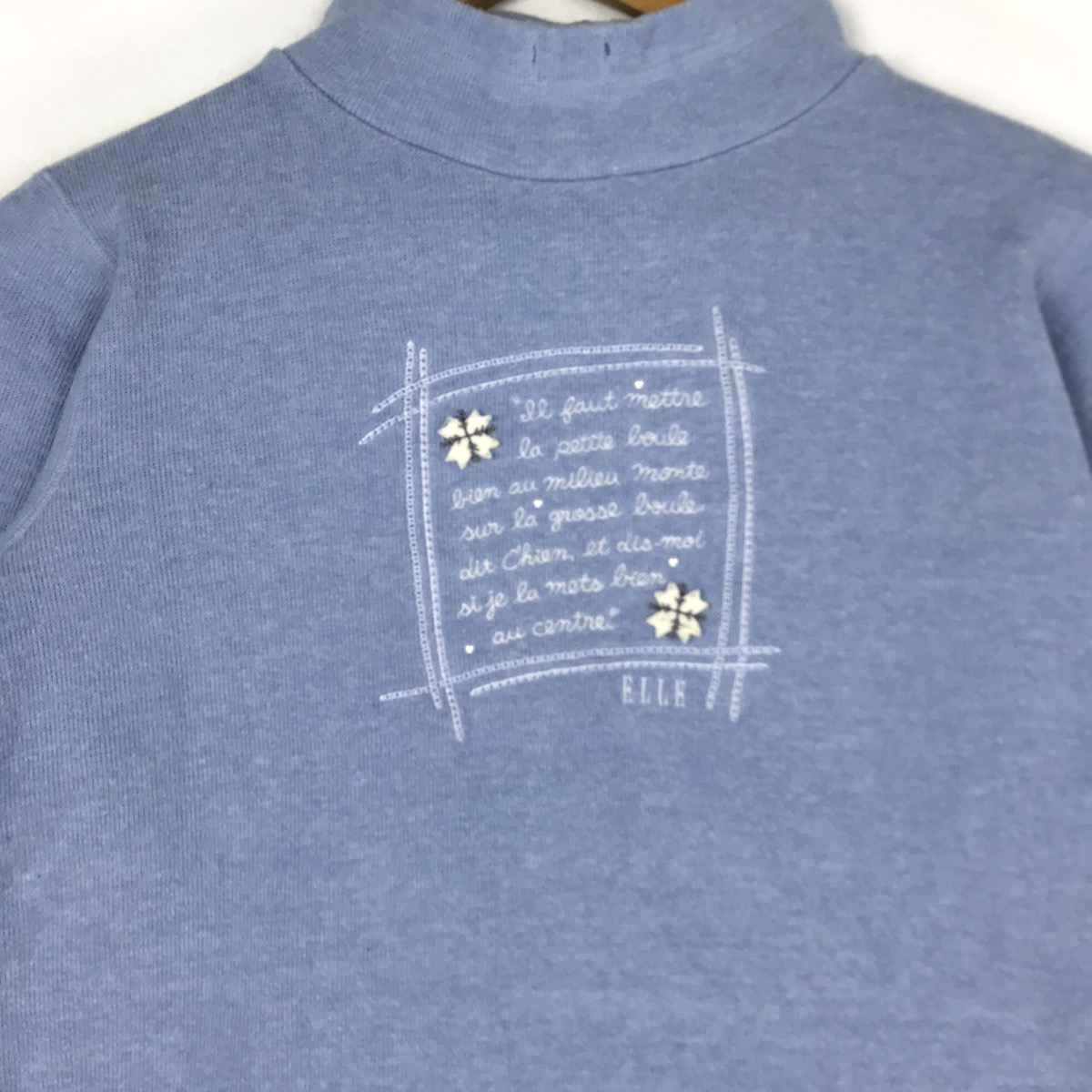 Vintage - Elle Sweatshirt Vtg Designer Blue Colour Sweater - 2