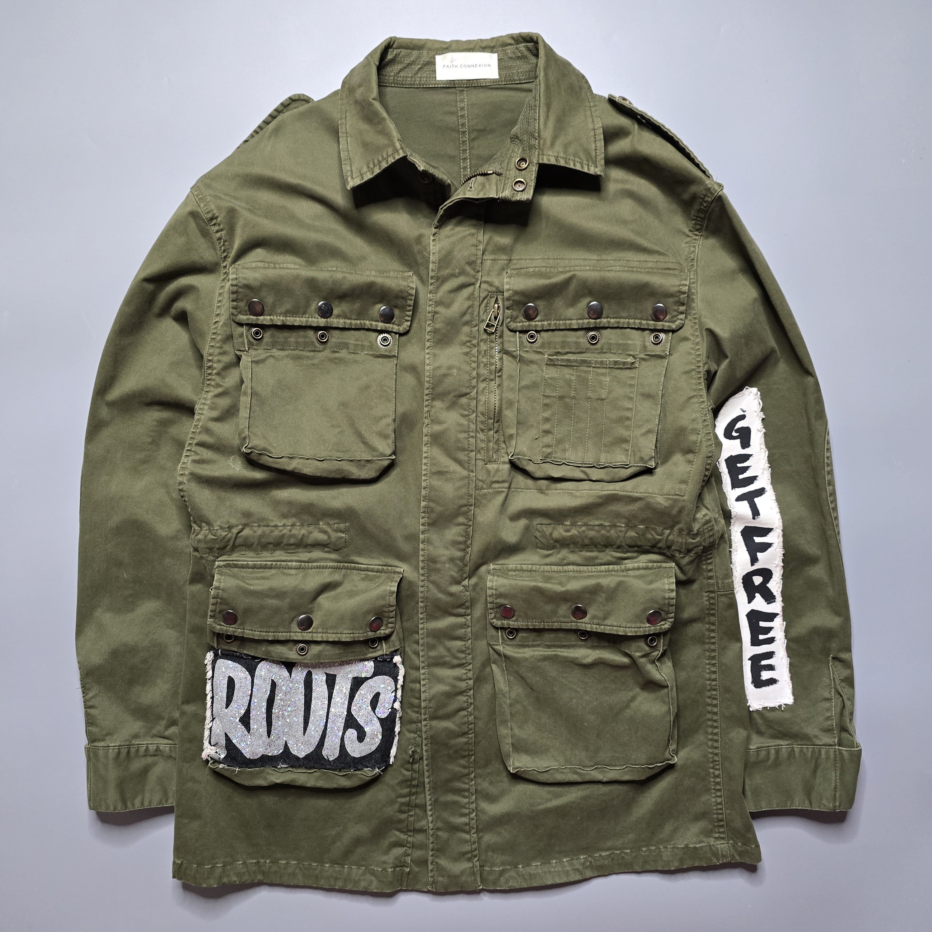 Faith Connexion - Hand-Painted Crown Tag M65 Field Jacket - 1