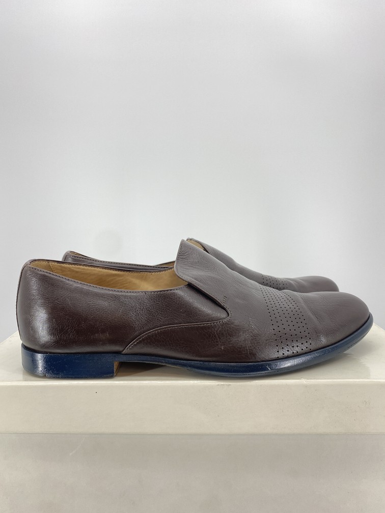 Brown Leather Loafers - 5