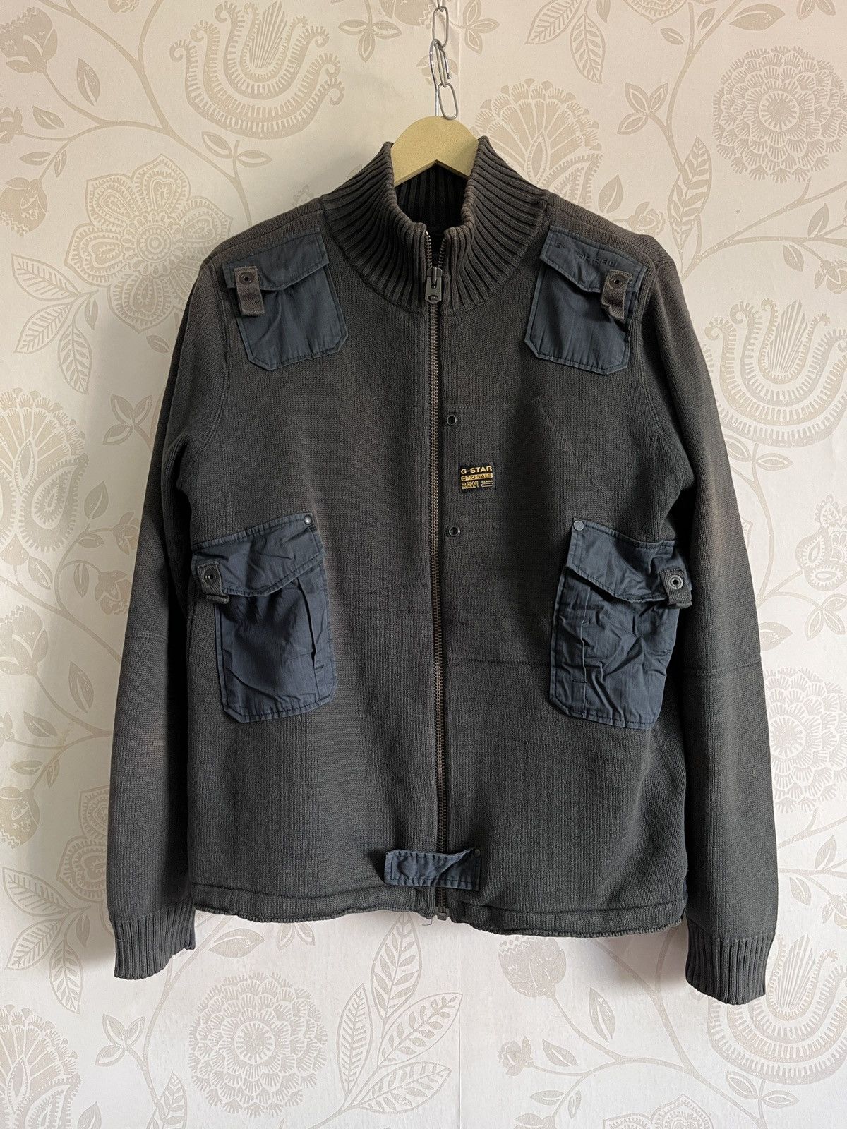 Vintage - Army Sweater G Star Raw Knitwear Wool Tactical Jacket - 1
