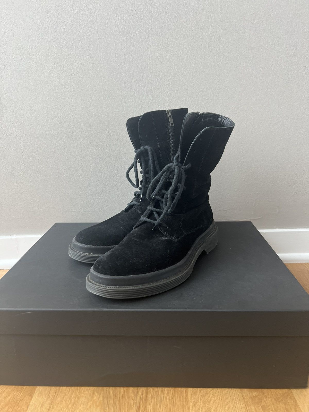 SS15 Suede Combat Boots - 2