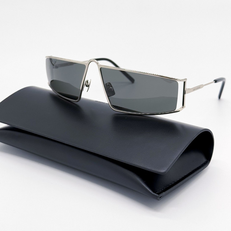 NEW SAINT LAURENT SL 606 002 SILVER WOMEN SUNGLASSES - 1
