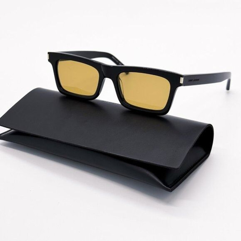 NEW SAINT LAURENT SSL 461 BETTY 008 BLACK YELLOW UNISEX SUNG - 1