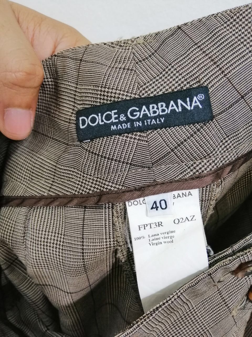 Dolce And Gabanna Wool Plaid Pants Classic Design Logo 19 - 3
