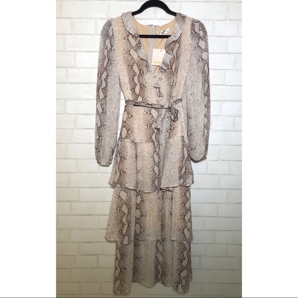 Showpo. - ShowPo Animal Snake Print Tiered Midi Dress - 9