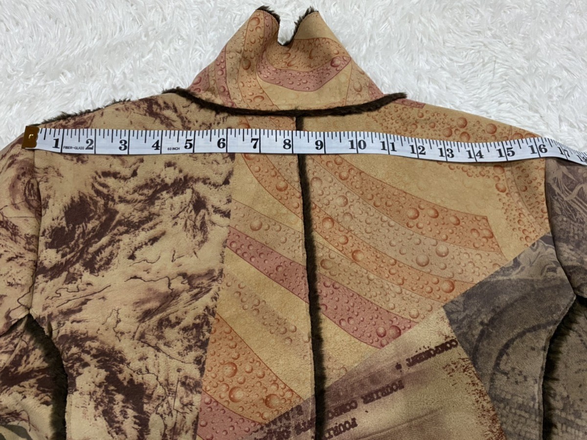Japanese Brand - Chic Fleur Faux Fur Lined Fullprint Jacket - 16