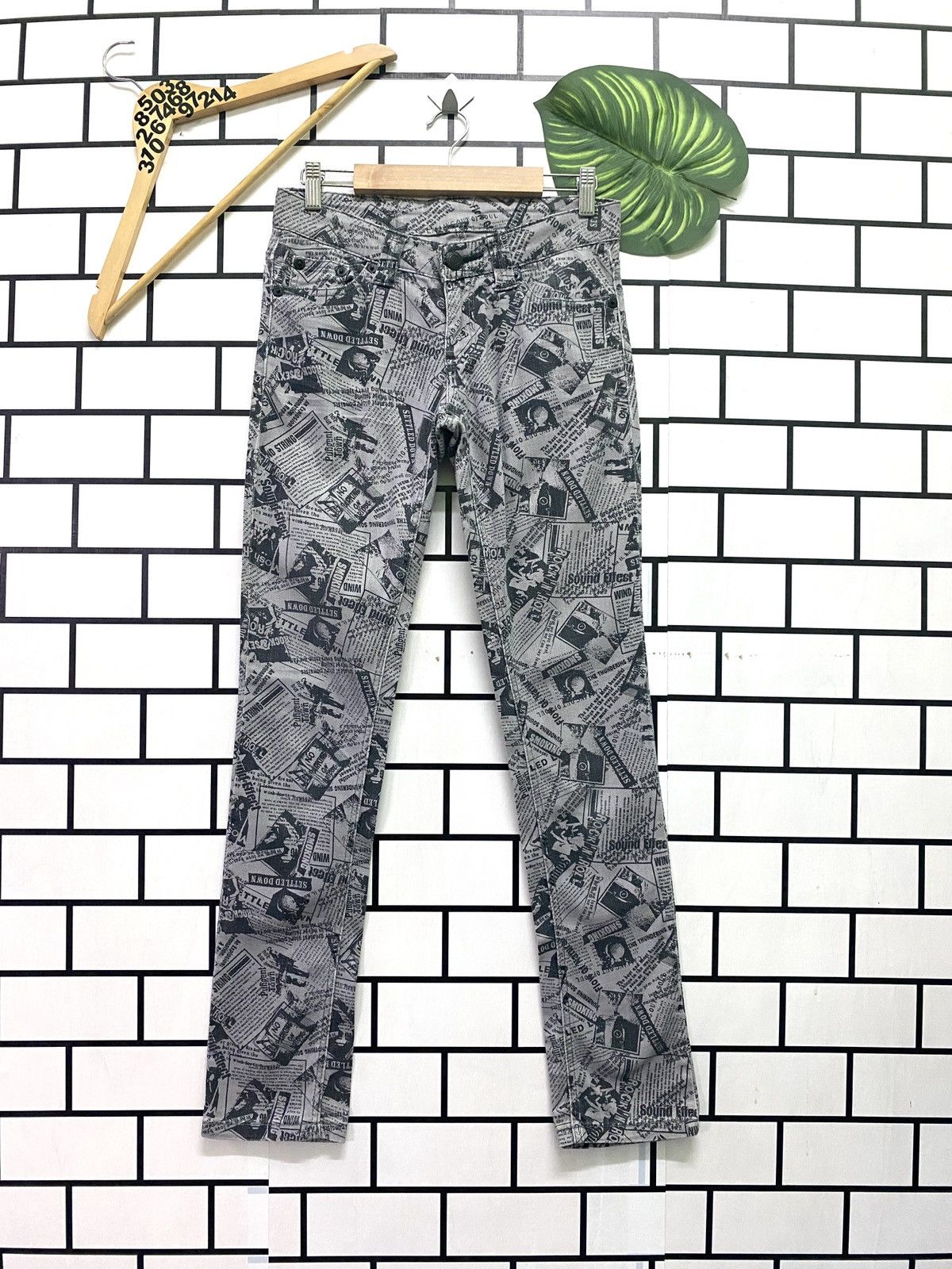 Designer - Japanese Made BACK & FORTH Full Print Rock Style Pants - 1