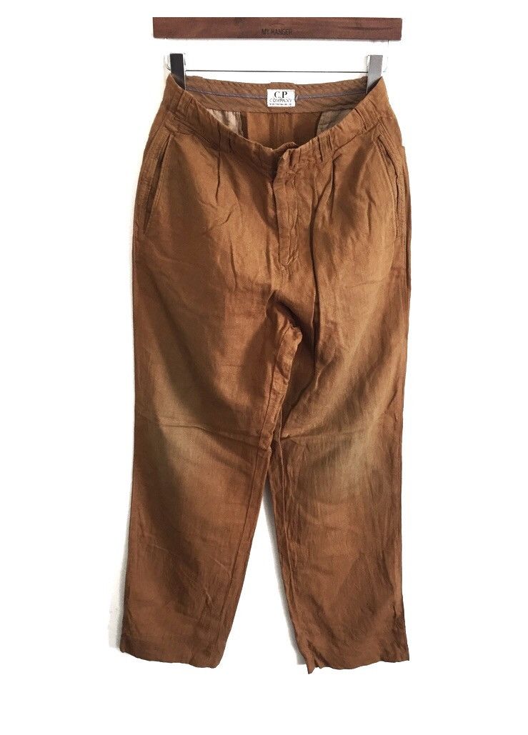 OG CP Company 🇮🇹 Brown Baggy Wide Leg Linen Pants - 1