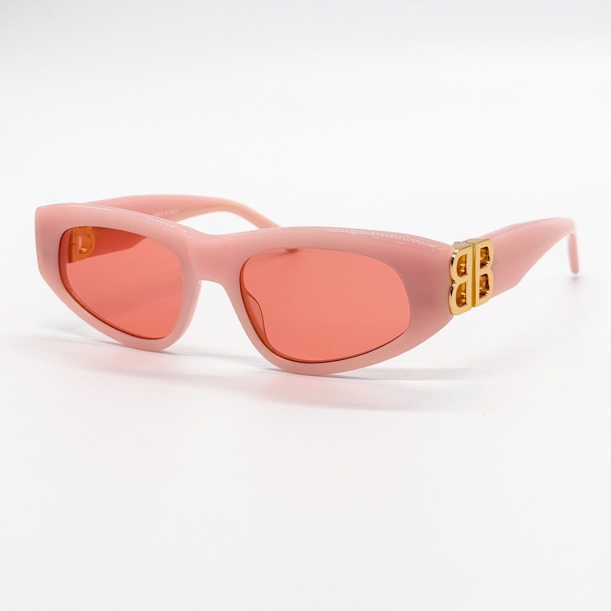 NEW BALENCIAGA BB0095S 003 OVAL PINK RED WOMEN SUNGLASSES - 1