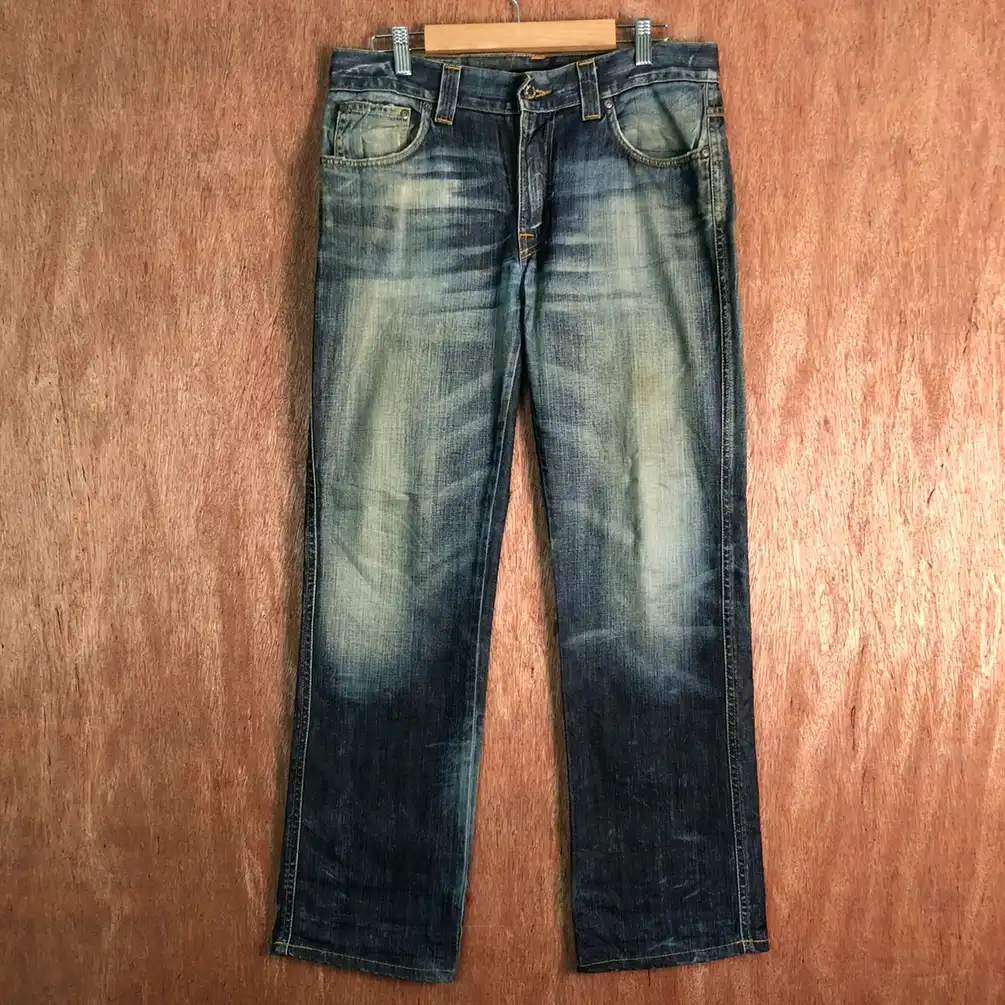 Nudie Jeans Co Blue Denim Jeans Pants #c139 - 12