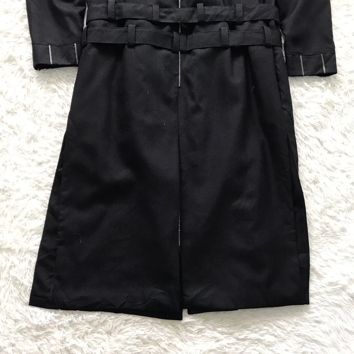 Custom - 💥Rare Goth Punk Bondage Belt Long Coat Jacket Zip Railing - 18