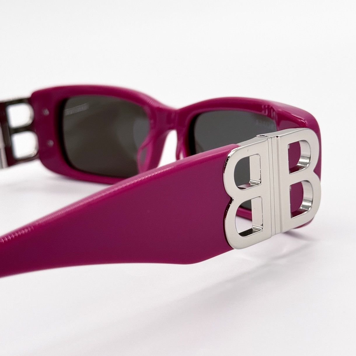 NEW BALENCIAGA BB0096S 016 SQUARE FUCHSIA WOMEN SUNGLASSES - 8