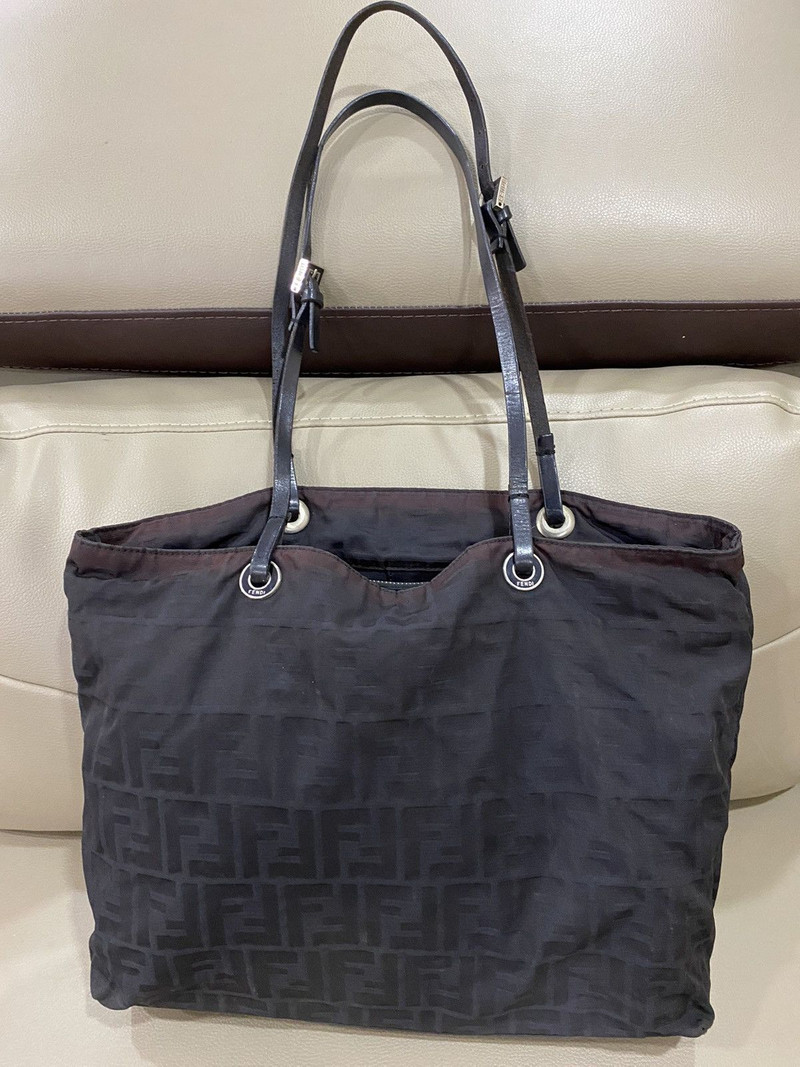 Authentic Fendi Zucca Monogram Tote Shoulder Bag - 1