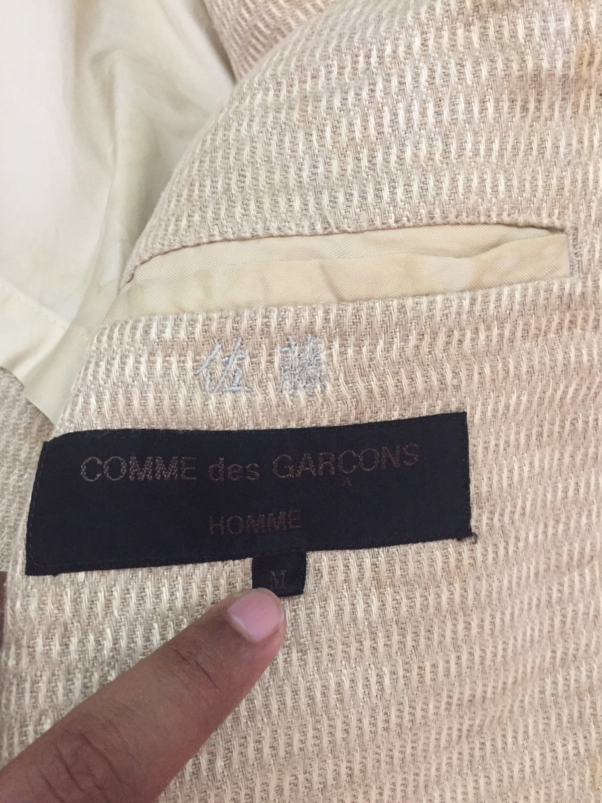 CDGH Comme des Garcons Homme Linen Coat Blazer - 19