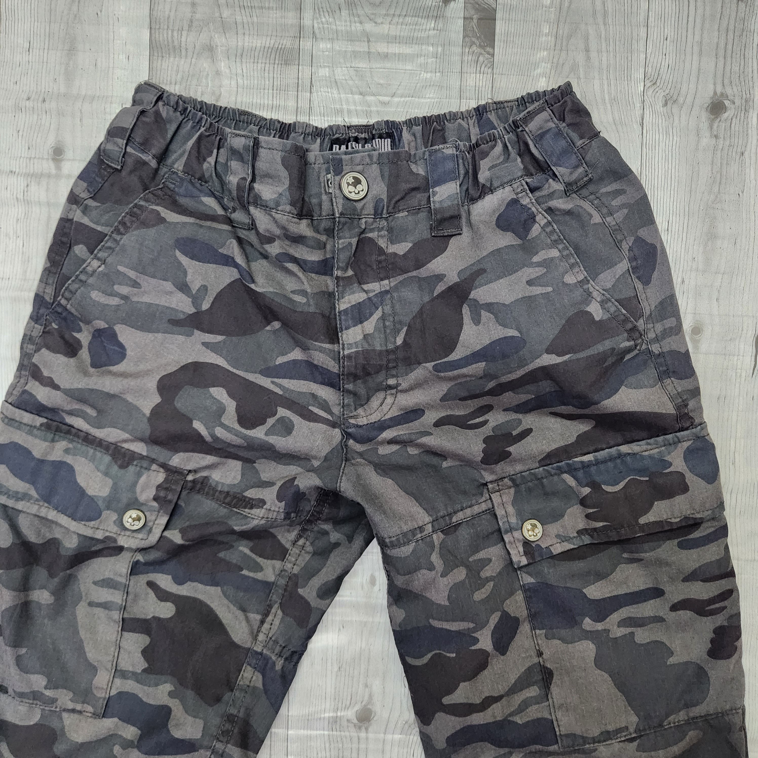 Japanese Brand - Batsu Studio Camouflage Skulls Button Cargo Pants - 8