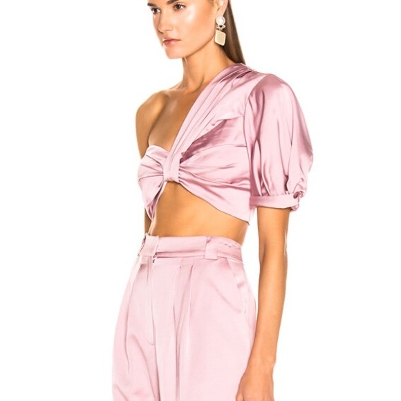 A.L.C. – Tomlin Crop Top in Dusty Rose (Size 8) - 2