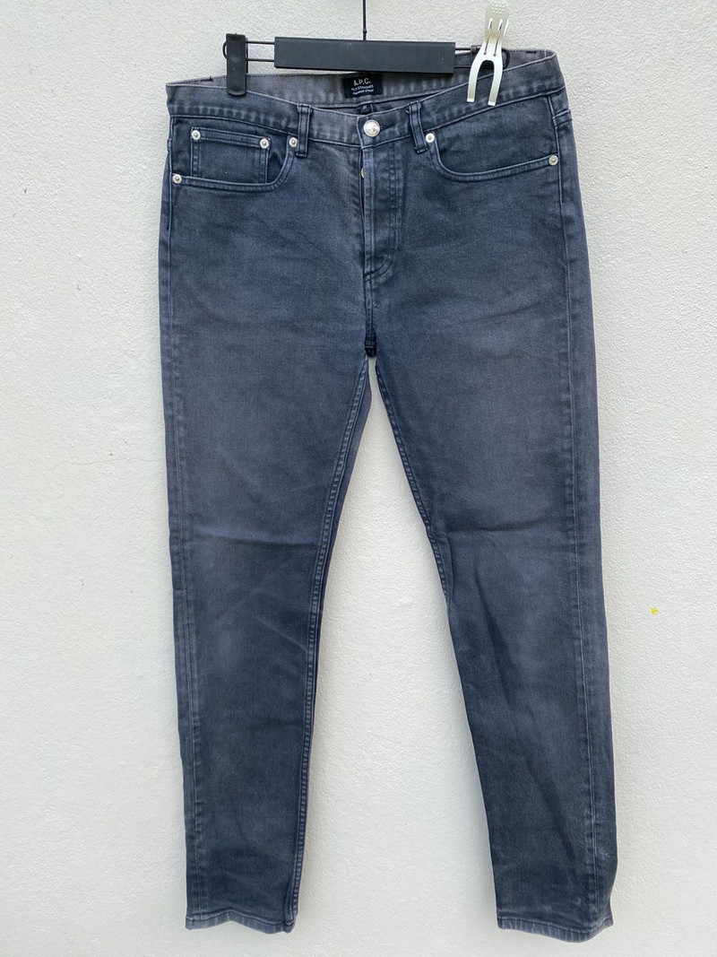 A.P.C. Petit Standard Washed Black Slim Jeans - Size 31 - 1