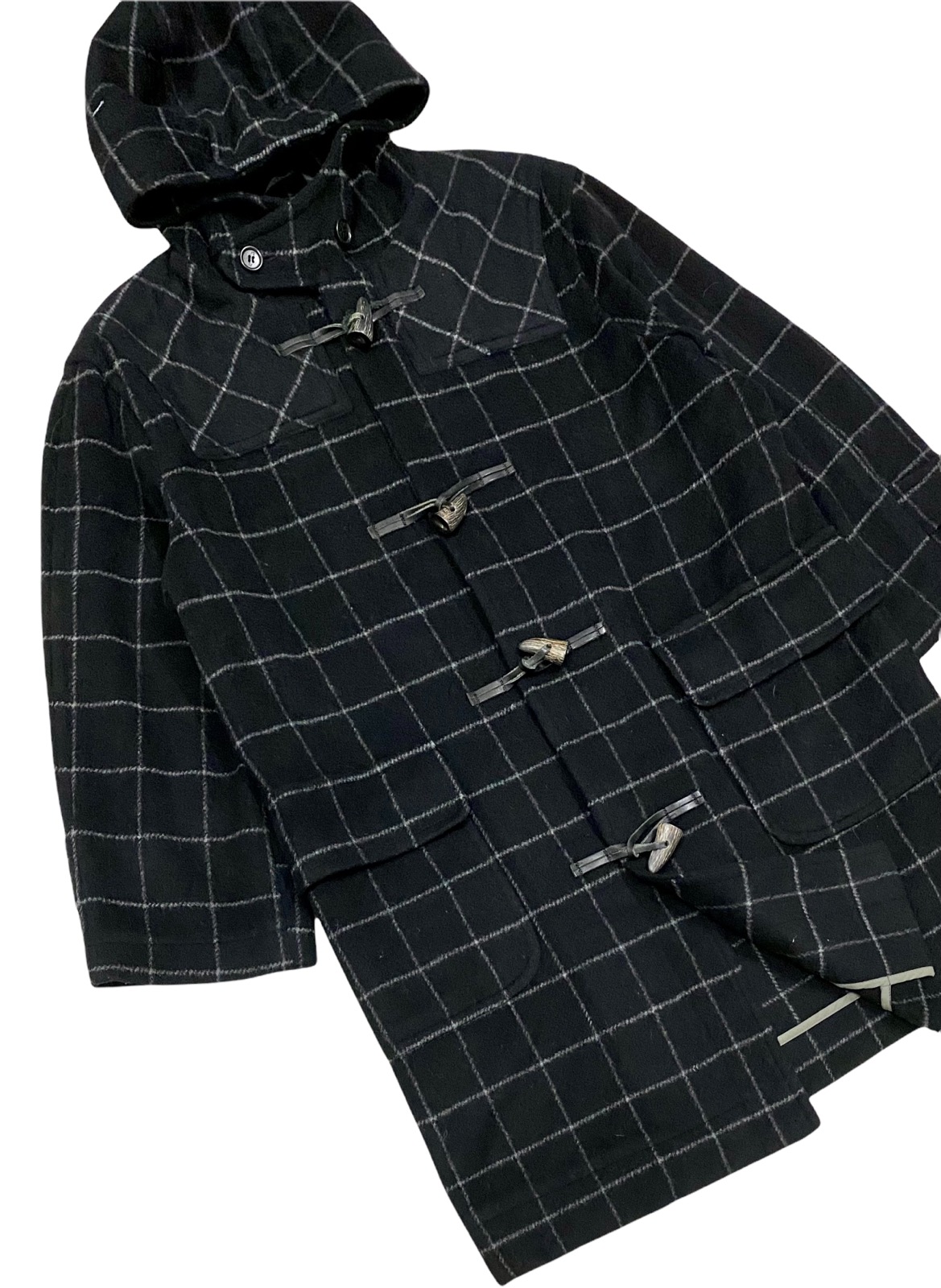 VINTAGE PAUL SMITH LONDON WOOL DUFFLE CHECK COATS UNISEX - 8