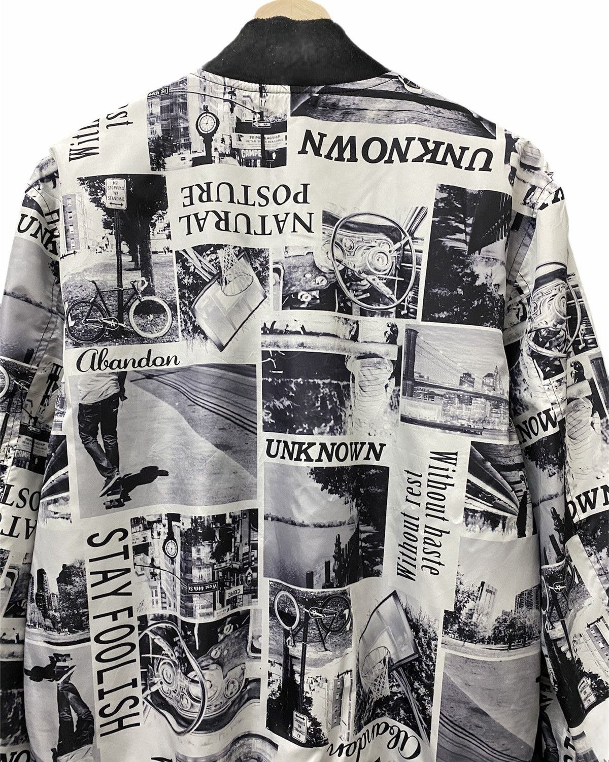 Archival Clothing - SUGGESTION🇯🇵NEWSPAPER GRAPHICS BOMBER JACKET LIKE SUPREME - 6