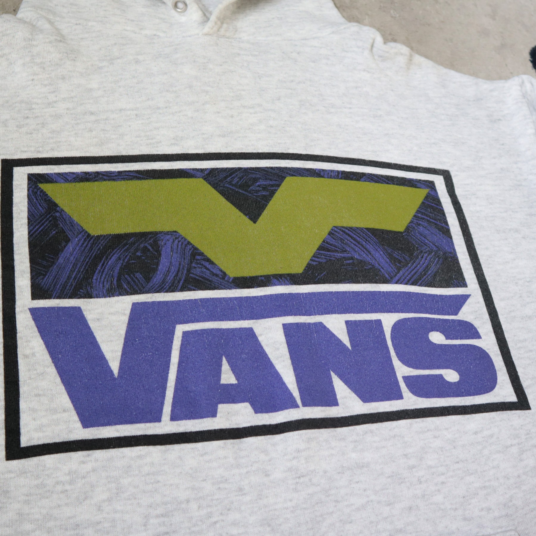 Vintage 80s 90s VANS Big Logo Sweater Sweatshirt Hoodie Pullover Jumper Made In U.S.A Size L - 2