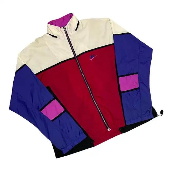 🔥VINTAGE 80s NIKE SWOOSH COLOURBLOCK JACKET WINDBREAKER - 15