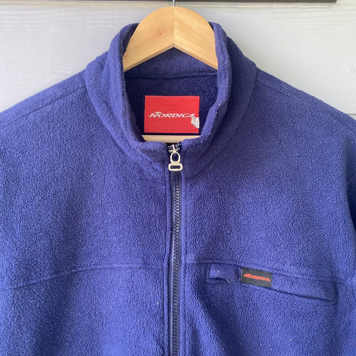 Vintage Nordica Blue Blank Fleece Sweater - 4