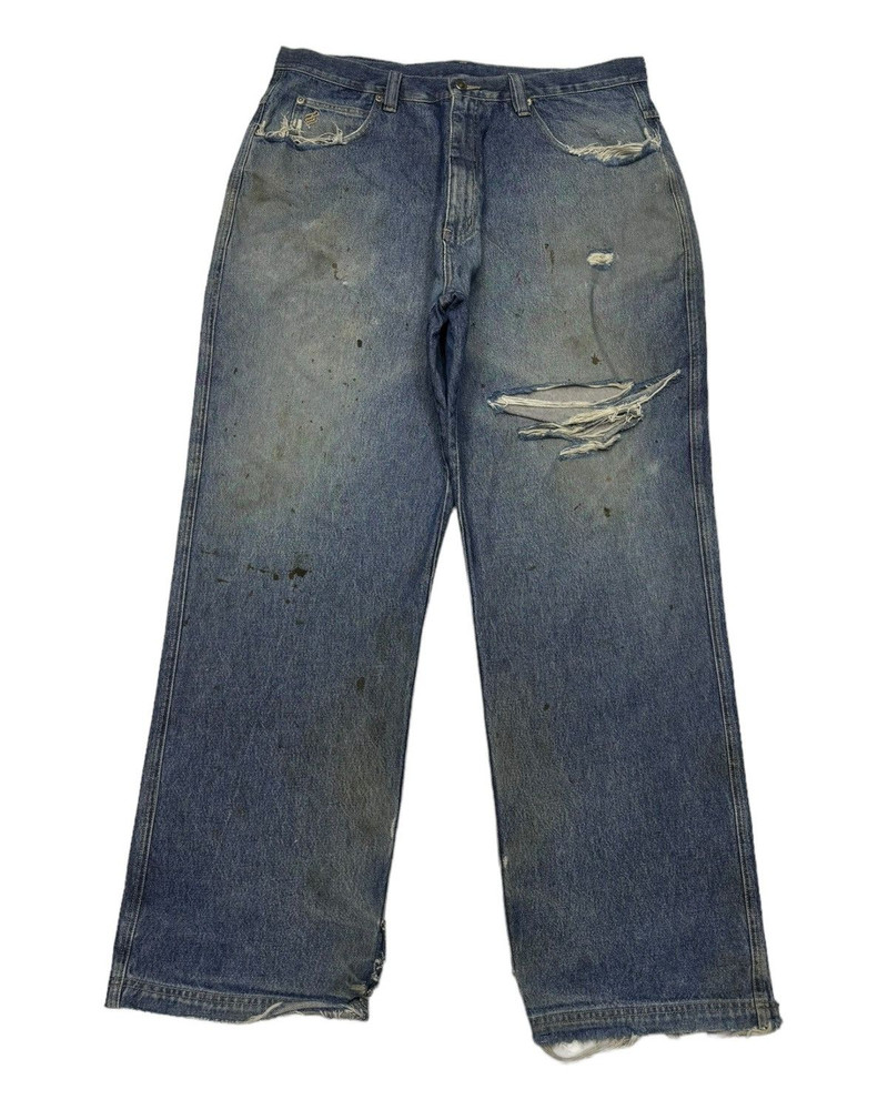 Other Designers VINTAGE ROCAWEAR BAGGY JEANS DISTRESS RIPS DENIM JEANS ...