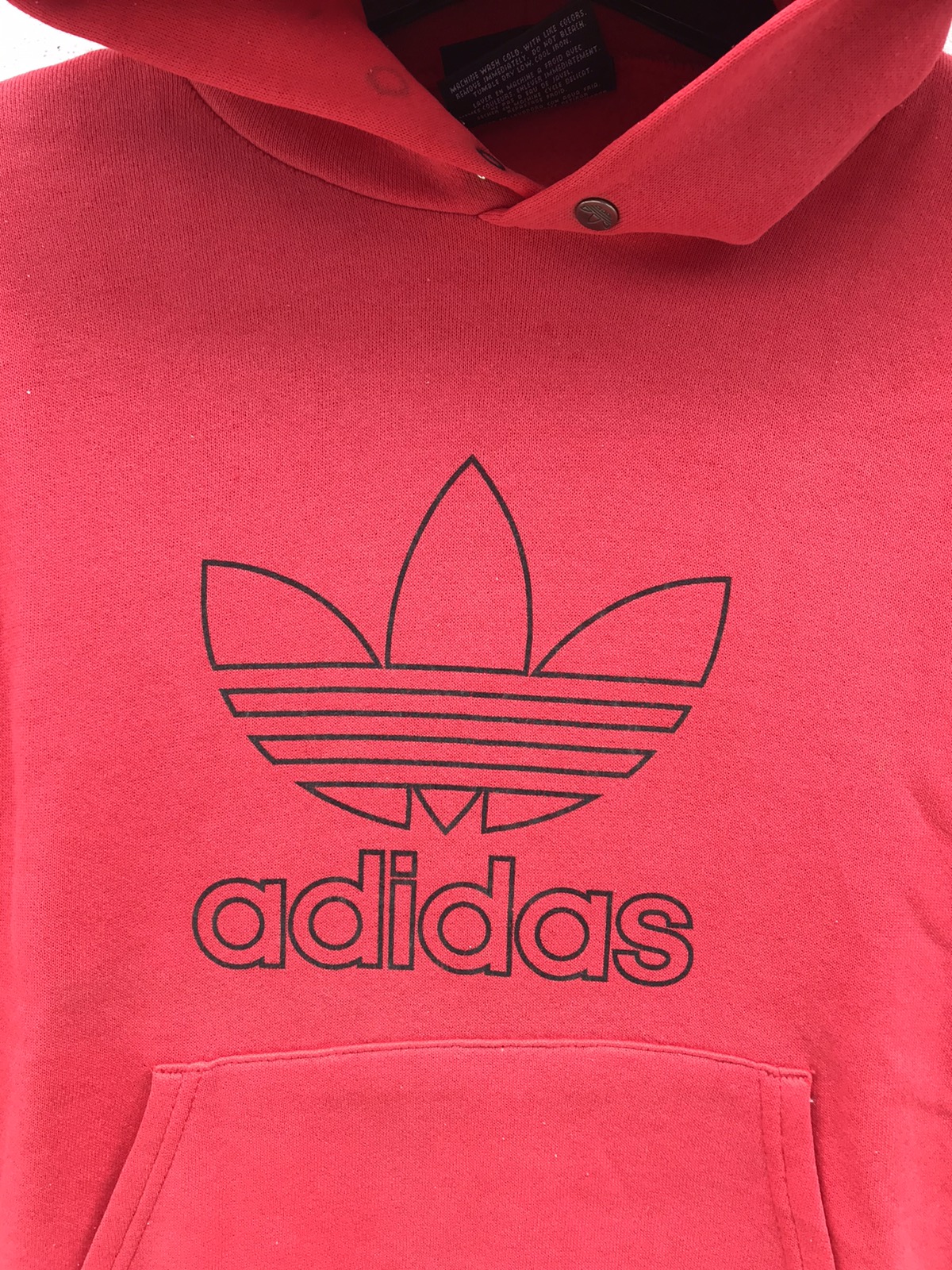 Made In Usa Adidas Trefoil Big Logo Hoodie Sweatshirt - 3