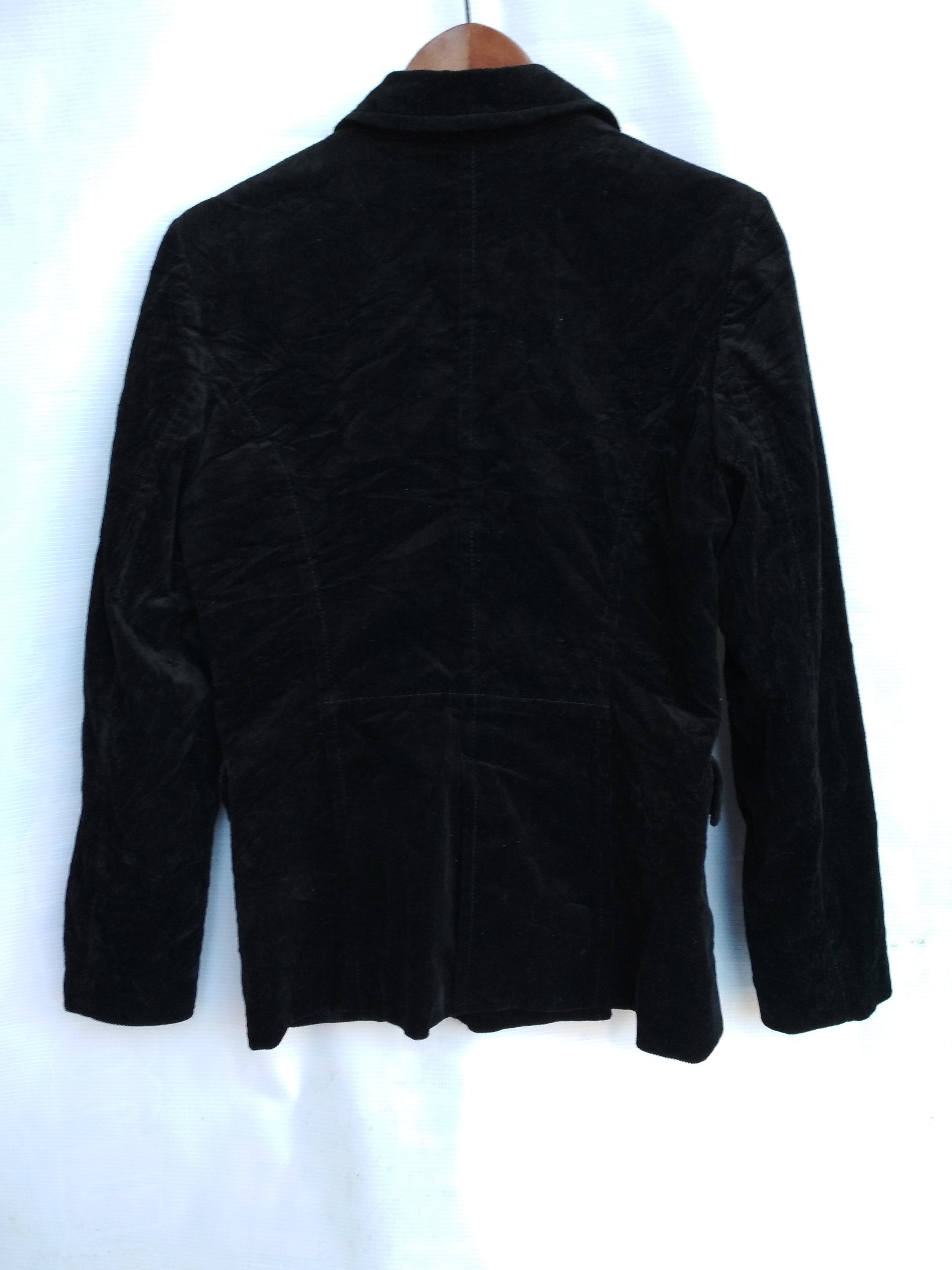 courreges black corduroy double breasted jacket - 5