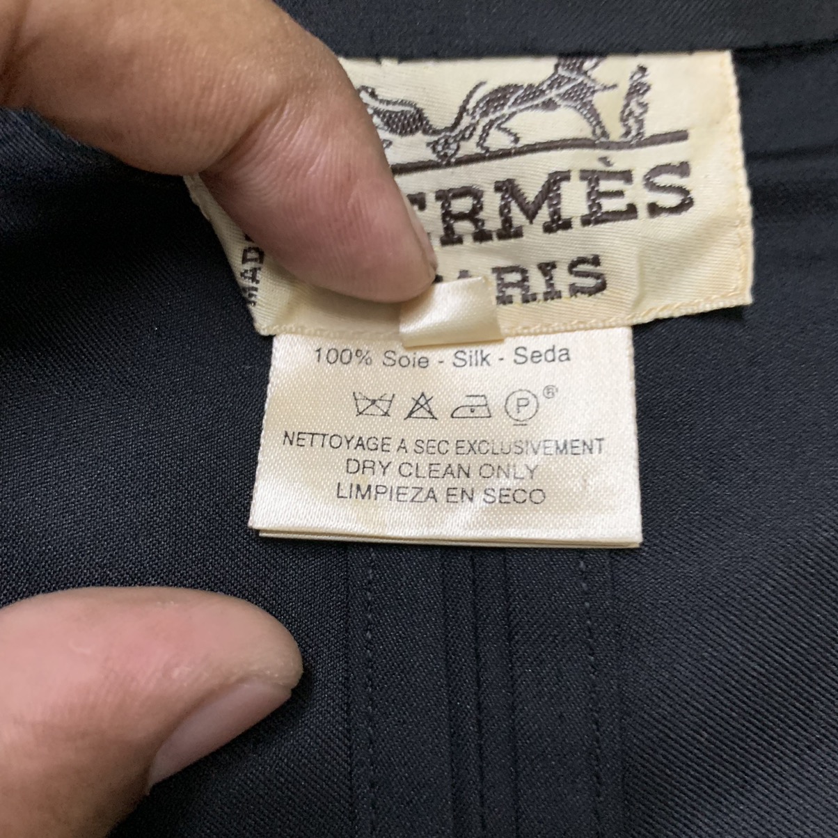 RARE🔥 Vintage 80's Hermes Paris 100% Silk Trench Coat #3931 - 12