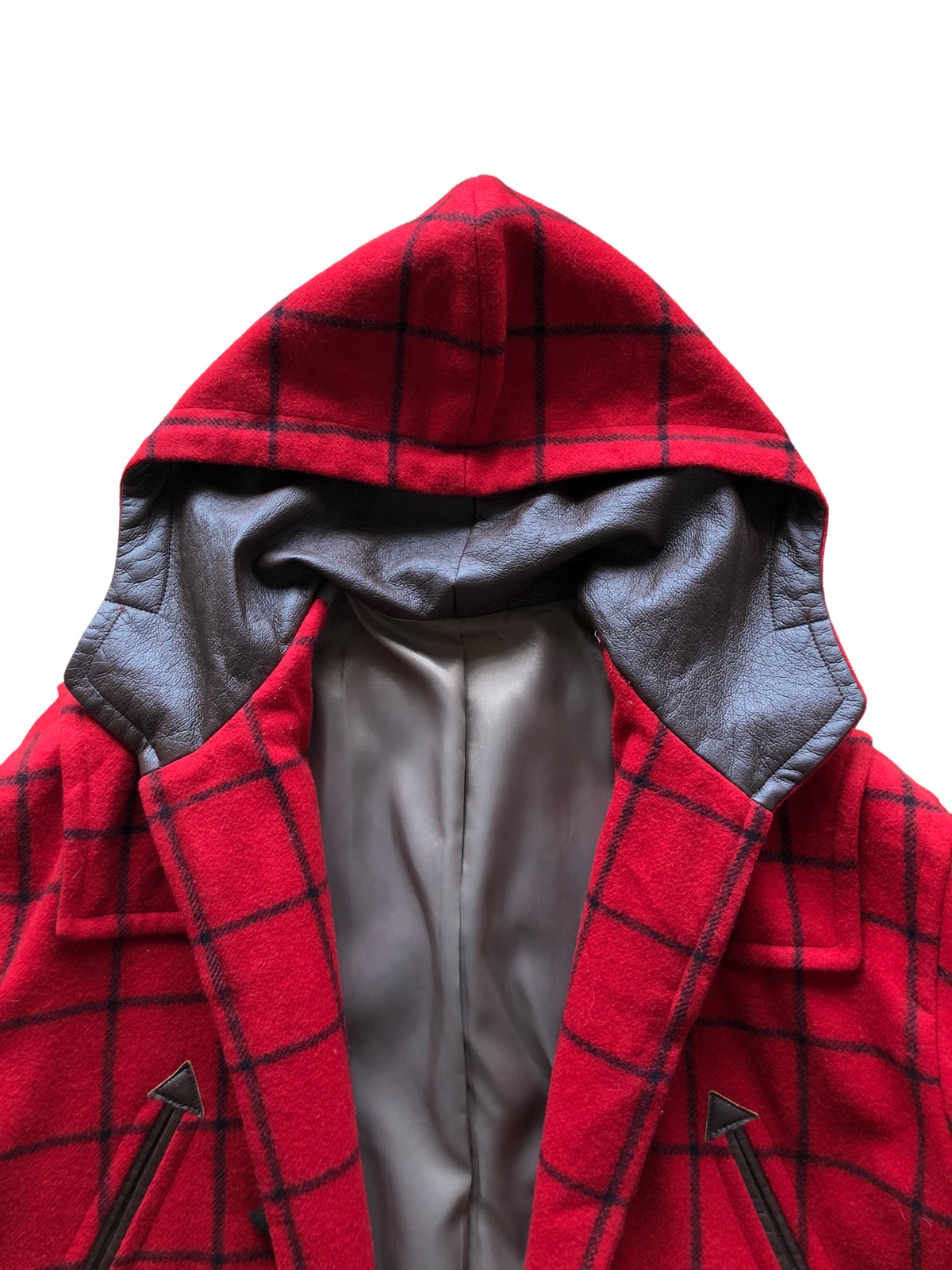 AW1997 Jean Paul Gaultier Red Tartan Wool Duffle Coat - 11