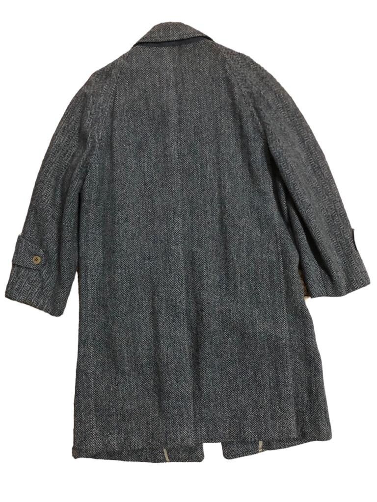 Vintage Harris Tweed Houndstooth Wool Long coat - 2