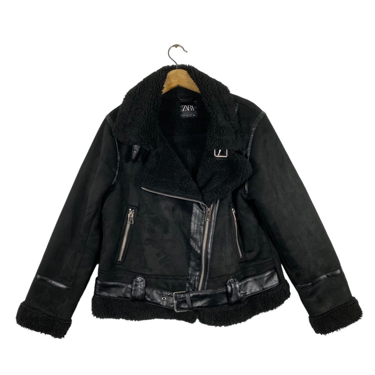 Zara Black Faux Suede Jacket - 1