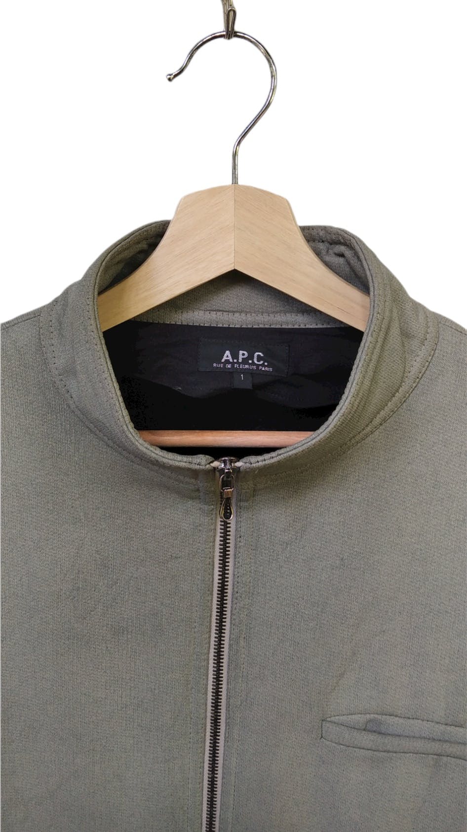 Steals🔥 A.P.C Made in France Emerald Green Zipper Jacket - 5