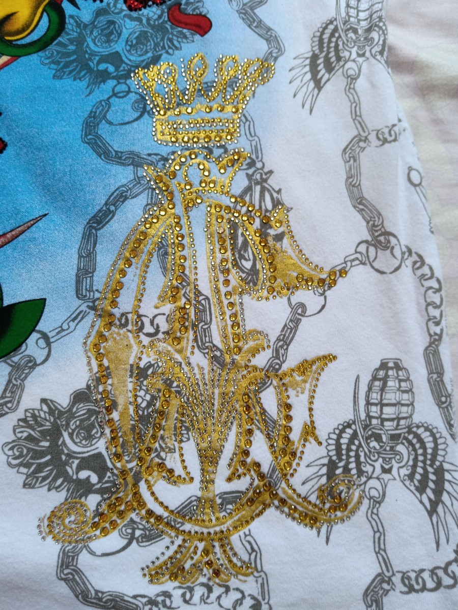 Christian Audigier - Christian Audiger Beads Skull TShirt - 7