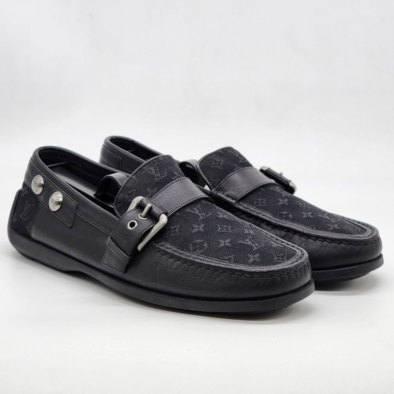 Louis Vuitton - LV Black Monogram Loafer - 1