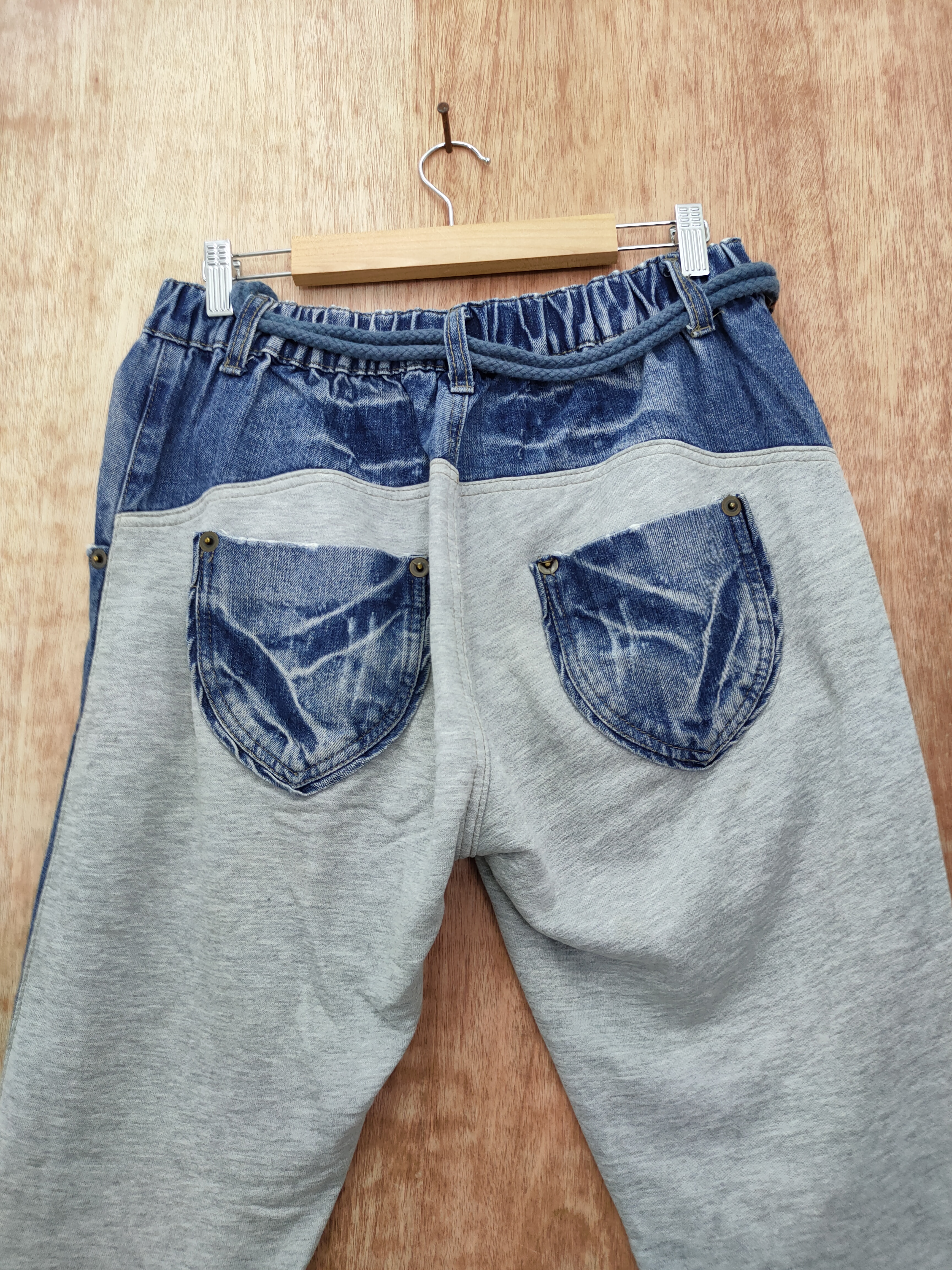 Custom - Japan Custom patchwork denim jogger pants #46-004 - 8