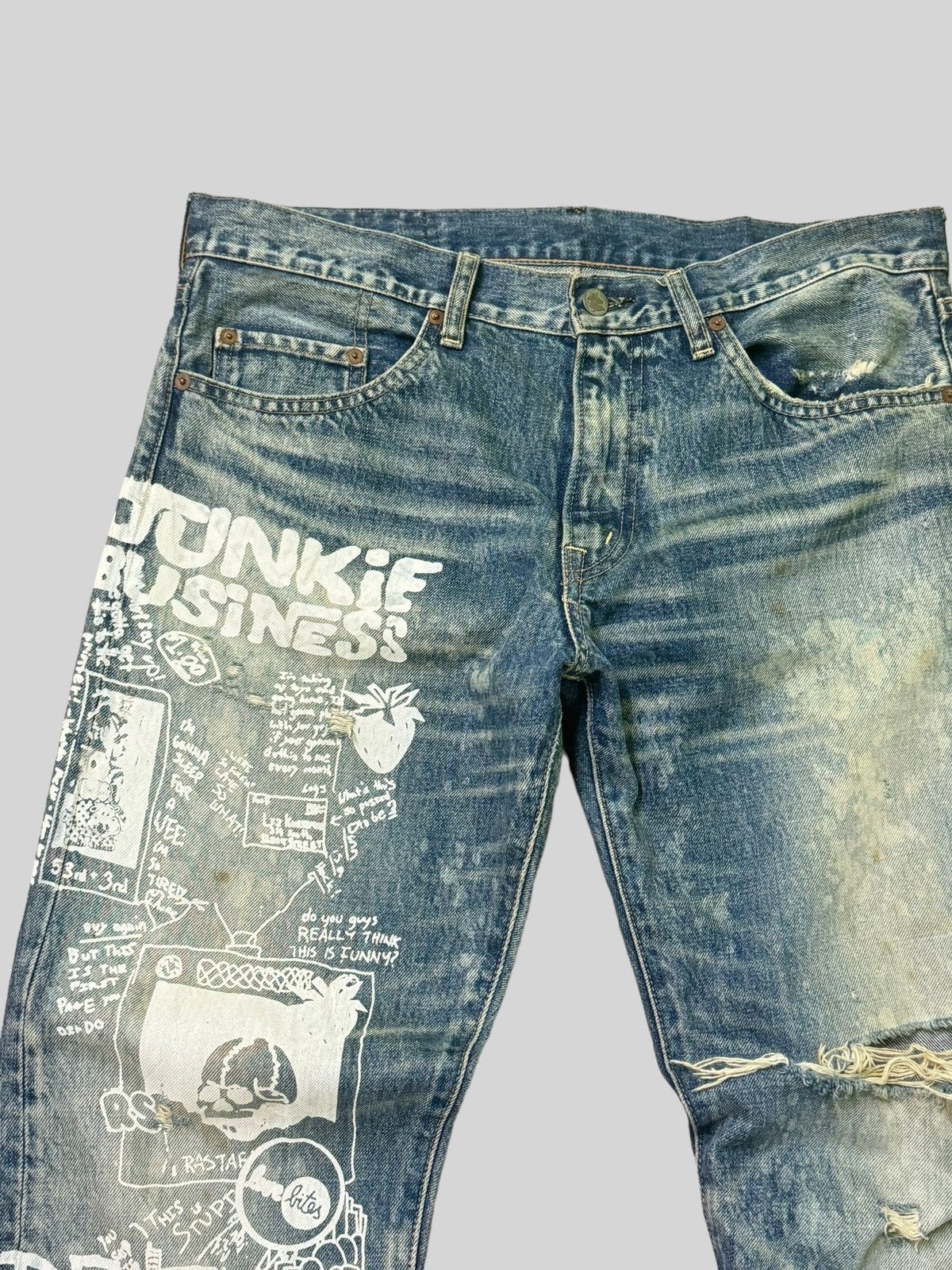 Distressed RNA INC Junkie Business Trashed Denim - 4