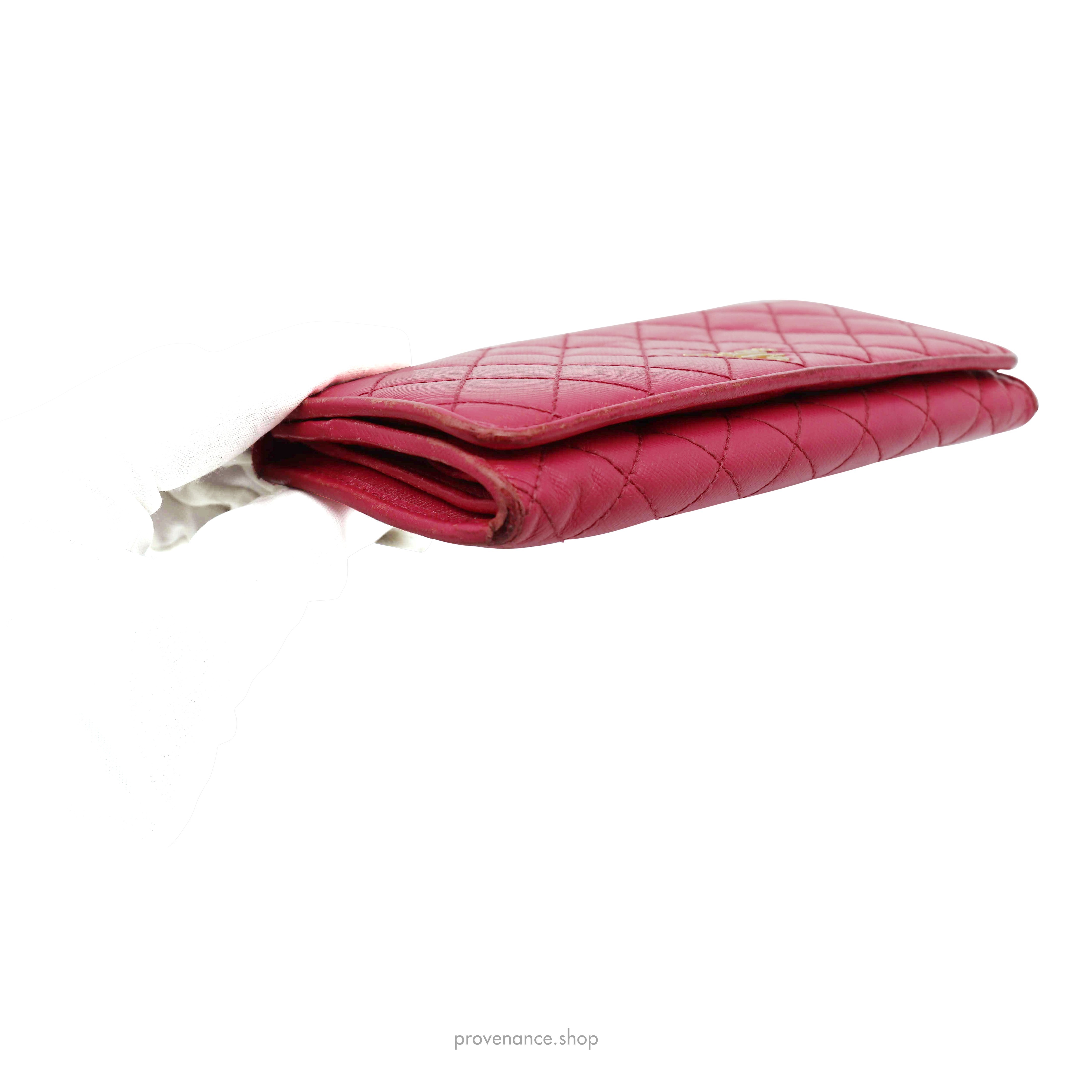 Prada Long Wallet - Pink Quilted Saffiano Leather - 9