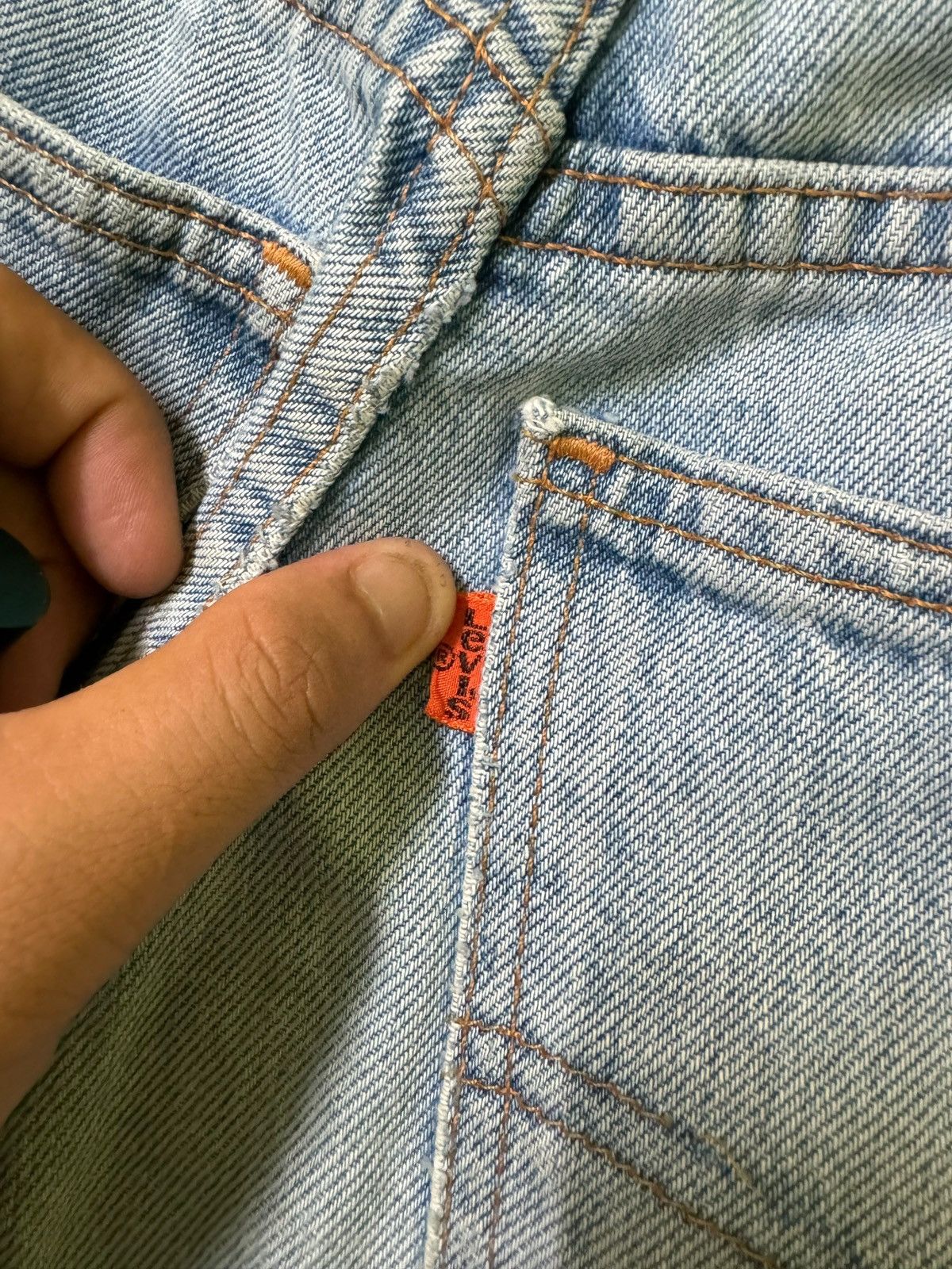 Vintage Levi's 507 Blue Orange Tab Distressed Alter Denims - 19