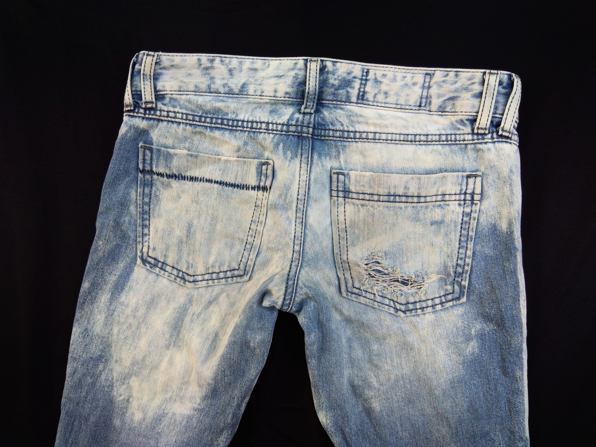 Distressed Denim - SLY JAPAN STONE WASH DESTROYED DENIM - 7